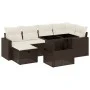 Juego de sofás de jardín 7 piezas con cojines ratán PE marrón by , Garden sets - Ref: Foro24-3274823, Price: 501,82 €, Discou...