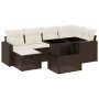 Juego de sofás de jardín 7 piezas con cojines ratán PE marrón by , Garden sets - Ref: Foro24-3274823, Price: 484,65 €, Discou...