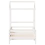 Bettgestell mit Dach aus weißem Kiefernholz 100x200 cm von , Betten und Lattenroste - Ref: Foro24-3282157, Preis: 207,01 €, R...
