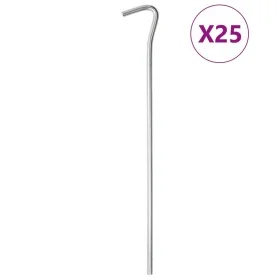 Zelte Stahl verzinkt 25 Stück 23 cm Ø5 mm von , Zeltzubehör - Ref: Foro24-4009333, Preis: 11,92 €, Rabatt: %