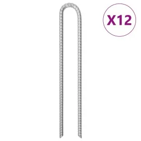 Zelt-Heringe U-Form 12 Stück verzinkter Stahl 41,5 cm Ø12 mm von , Zeltzubehör - Ref: Foro24-4009350, Preis: 81,18 €, Rabatt: %