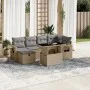 Set sofás de jardín 7 piezas y cojines ratán sintético beige by , Garden sets - Ref: Foro24-3274979, Price: 479,90 €, Discoun...