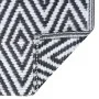 Black and white PP outdoor rug 160x230 cm by vidaXL, Outdoor protectors - Ref: Foro24-310430, Price: 37,11 €, Discount: %