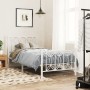 Metallbettgestell mit weißem Kopf- und Fußteil, 75x190 cm. von , Betten und Lattenroste - Ref: Foro24-376185, Preis: 80,68 €,...