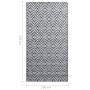 Schwarz-weißer PP-Außenteppich 160x230 cm von vidaXL, Outdoor-Protektoren - Ref: Foro24-310430, Preis: 37,69 €, Rabatt: %