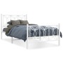 Estructura cama metal con cabecero y pie cama blanca 107x203 cm de , Camas y somieres - Ref: Foro24-376191, Precio: 97,42 €, ...