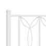 Metal bed frame with white headboard and footboard 107x203 cm by , Beds and slatted bases - Ref: Foro24-376191, Price: 95,90 ...