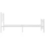 Metal bed frame with white headboard and footboard 90x190 cm by , Beds and slatted bases - Ref: Foro24-376187, Price: 87,94 €...