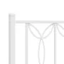 Metal bed frame with white headboard and footboard 90x190 cm by , Beds and slatted bases - Ref: Foro24-376187, Price: 87,94 €...