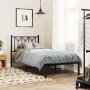 Estructura de cama con cabecero metal negro 75x190 cm de , Camas y somieres - Ref: Foro24-376118, Precio: 62,65 €, Descuento: %