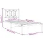Estructura de cama con cabecero metal negro 75x190 cm de , Camas y somieres - Ref: Foro24-376118, Precio: 61,41 €, Descuento: %