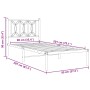 Metallbettgestell mit weißem Kopfteil 90x200 cm von , Betten und Lattenroste - Ref: Foro24-376170, Preis: 64,41 €, Rabatt: %