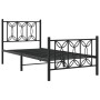 Bettgestell mit schwarzem Metallkopfteil und Fußteil 90x200 cm von , Betten und Lattenroste - Ref: Foro24-376139, Preis: 99,8...