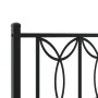 Bed frame with black metal headboard and footboard 90x200 cm by , Beds and slatted bases - Ref: Foro24-376139, Price: 100,12 ...