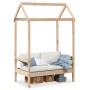 Banco con techo madera maciza de pino 117,5x70x176,5 cm de , Bancos - Ref: Foro24-846994, Precio: 124,03 €, Descuento: %
