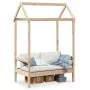Banco con techo madera maciza de pino 117,5x70x176,5 cm by , Banks - Ref: Foro24-846994, Price: 122,32 €, Discount: %