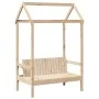 Banco con techo madera maciza de pino 117,5x70x176,5 cm by , Banks - Ref: Foro24-846994, Price: 122,32 €, Discount: %