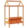 Banco con techo madera maciza pino marrón cera 117,5x70x176,5cm by , Banks - Ref: Foro24-846996, Price: 114,88 €, Discount: %