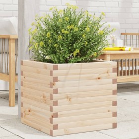Jardinera de madera maciza de pino 50x50x46 cm de , Maceteros y jardineras - Ref: Foro24-3282404, Precio: 102,26 €, Descuento: %