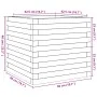 Jardinera de madera maciza de pino 50x50x46 cm de , Maceteros y jardineras - Ref: Foro24-3282404, Precio: 100,96 €, Descuento: %