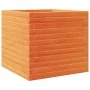 Jardinera exterior madera maciza pino marrón cera 50x50x46 cm de , Maceteros y jardineras - Ref: Foro24-3282406, Precio: 120,...
