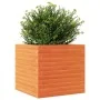 Jardinera exterior madera maciza pino marrón cera 50x50x46 cm de , Maceteros y jardineras - Ref: Foro24-3282406, Precio: 120,...