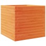 Jardinera exterior madera maciza pino marrón cera 50x50x46 cm by , Pots and planters - Ref: Foro24-3282406, Price: 121,94 €, ...