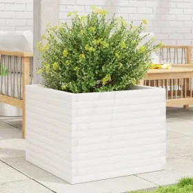 Massive weiße Kiefernholz-Blumenkiste 60x60x46 cm von , Töpfe und Pflanzgefäße - Ref: Foro24-3282410, Preis: 140,70 €, Rabatt: %