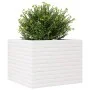 Jardinera de madera maciza de pino blanca 60x60x46 cm by , Pots and planters - Ref: Foro24-3282410, Price: 140,70 €, Discount: %