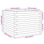 Massive weiße Kiefernholz-Blumenkiste 60x60x46 cm von , Töpfe und Pflanzgefäße - Ref: Foro24-3282410, Preis: 142,53 €, Rabatt: %