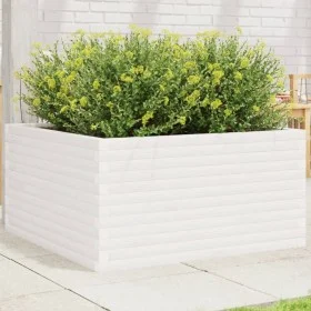 Massive weiße Kiefernholz-Pflanzschale 90x90x46 cm von , Töpfe und Pflanzgefäße - Ref: Foro24-3282425, Preis: 201,32 €, Rabat...