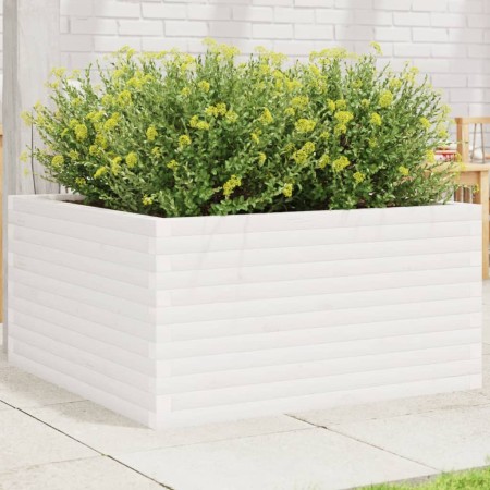 Massive weiße Kiefernholz-Pflanzschale 90x90x46 cm von , Töpfe und Pflanzgefäße - Ref: Foro24-3282425, Preis: 203,93 €, Rabat...