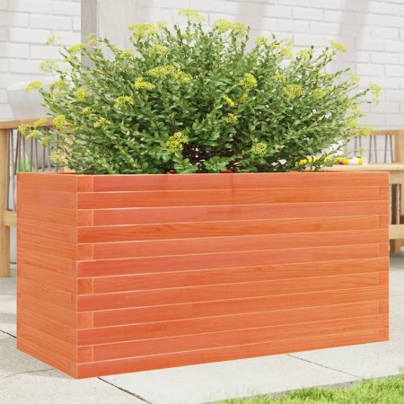 Jardinera de madera maciza pino marrón cera 90x40x46 cm by , Pots and planters - Ref: Foro24-3282446, Price: 153,10 €, Discou...