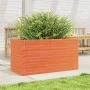 Jardinera de madera maciza pino marrón cera 90x40x46 cm by , Pots and planters - Ref: Foro24-3282446, Price: 151,13 €, Discou...