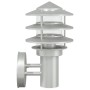 Aplique de exterior de acero inoxidable plateado de , Iluminación de exterior - Ref: Foro24-4006228, Precio: 26,81 €, Descuen...
