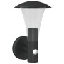Aplique de exterior con sensor acero inoxidable negro by , Outdoor lighting - Ref: Foro24-4006242, Price: 34,19 €, Discount: %