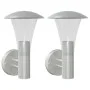 Apliques de exterior 2 unidades acero inoxidable plateado by , Outdoor lighting - Ref: Foro24-4006237, Price: 46,37 €, Discou...