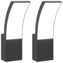 Lámparas de pared LED de exterior 2 uds aluminio fundido negro by , Outdoor lighting - Ref: Foro24-4006261, Price: 51,93 €, D...