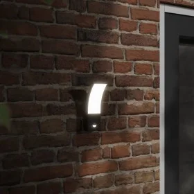 Lámparas de pared LED exterior con sensor 2 uds aluminio negro by , Outdoor lighting - Ref: Foro24-4006263, Price: 68,35 €, D...