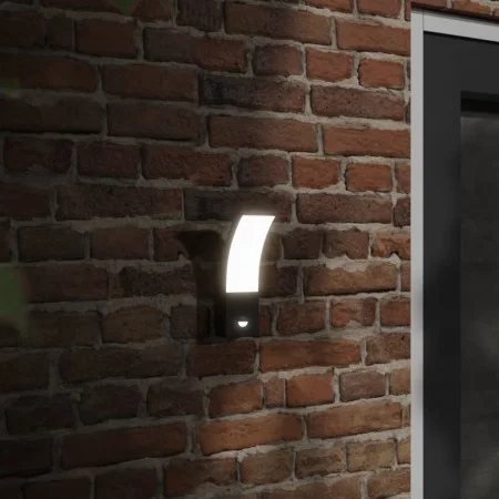 LED-Außenwandleuchten mit Sensor, 2 Stück, Schwarz, aus Aluminium. von , Außenbeleuchtung - Ref: Foro24-4006263, Preis: 68,35...