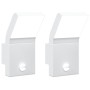 Lámparas de pared LED exterior con sensor 2 uds aluminio blanco by , Outdoor lighting - Ref: Foro24-4006275, Price: 66,88 €, ...