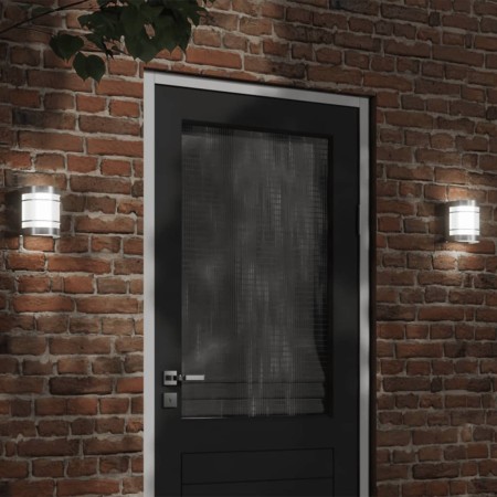 Außenlampen, 2 Stück, aus silbernem Edelstahl. von , Außenbeleuchtung - Ref: Foro24-4006296, Preis: 33,21 €, Rabatt: %