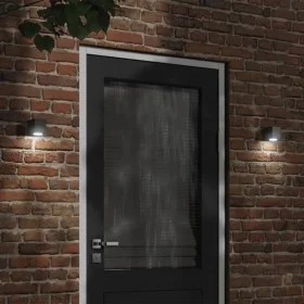 Lámparas de pared de exterior 2 uds aluminio fundido negro by , Outdoor lighting - Ref: Foro24-4006311, Price: 21,97 €, Disco...