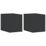 Lámparas de pared de exterior 2 uds aluminio fundido negro by , Outdoor lighting - Ref: Foro24-4006311, Price: 21,22 €, Disco...