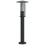 Lámpara de suelo de exterior acero inoxidable negro 60 cm de , Iluminación de exterior - Ref: Foro24-4006353, Precio: 35,37 €...