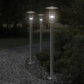 Lámpara de suelo de exterior acero inoxidable plateado 100 cm by , Outdoor lighting - Ref: Foro24-4006351, Price: 48,63 €, Di...