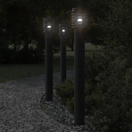 Außen-Stehlampen, 3 Stück, Edelstahl schwarz, 110 cm. von , Außenbeleuchtung - Ref: Foro24-4006364, Preis: 135,75 €, Rabatt: %