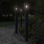 Lámparas de suelo exterior 3 uds acero inoxidable negro 110 cm by , Outdoor lighting - Ref: Foro24-4006364, Price: 137,78 €, ...