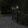 Lámparas de suelo exterior 3 uds acero inoxidable negro 110 cm by , Outdoor lighting - Ref: Foro24-4006364, Price: 137,78 €, ...