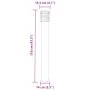 Außen-Stehlampen, 3 Stück, Edelstahl schwarz, 110 cm. von , Außenbeleuchtung - Ref: Foro24-4006364, Preis: 135,75 €, Rabatt: %